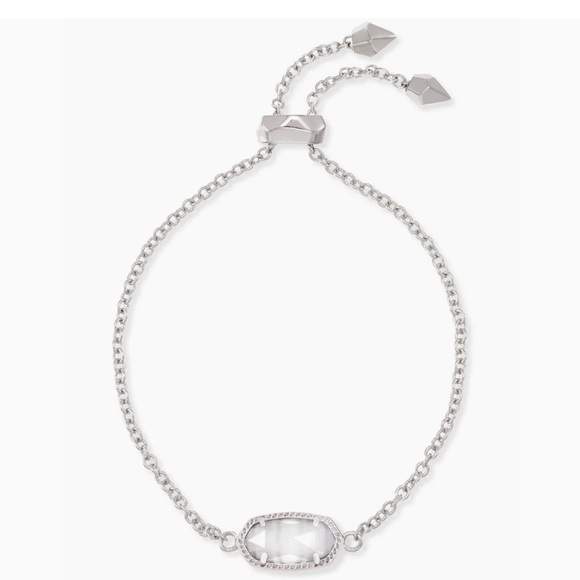 Kendra Scott Jewelry - Elaina silver adjustablechain bracelet Slatecateye